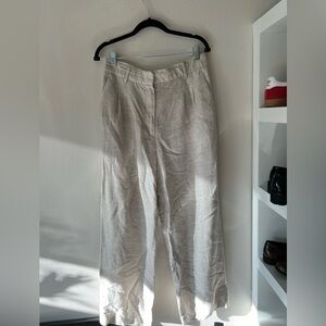 Wilfred Cream Wide-Leg Trousers